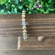 Load image into Gallery viewer, Clear Quartz & Gold Bracelet