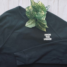 Load image into Gallery viewer, Rich Auntie/ Tia Vibes Crewneck in Deep Black