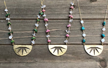 Load image into Gallery viewer, Rise & Shine Layering Necklace (Rhodonite & Clear Quartz)