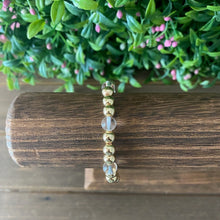Load image into Gallery viewer, Clear Quartz & Gold Bracelet