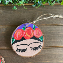 Load image into Gallery viewer, Mini Purple Painted Frida’s on Wood Rounds