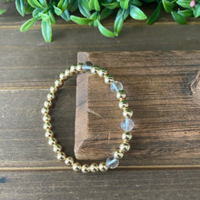 Load image into Gallery viewer, Clear Quartz & Gold Bracelet