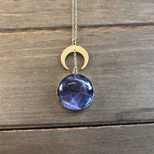 Load image into Gallery viewer, Amethyst Crescent Moon Drop