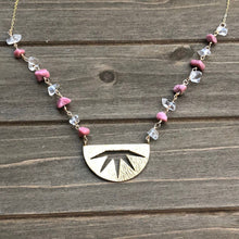 Load image into Gallery viewer, Rise & Shine Layering Necklace (Rhodonite & Clear Quartz)