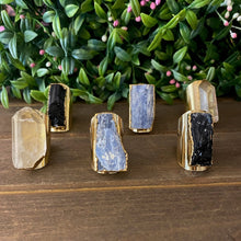 Load image into Gallery viewer, Black Tourmaline Adjustable Ring