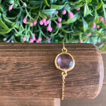 Load image into Gallery viewer, Amethyst Round Cut Glass Stone bracelet