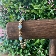 Load image into Gallery viewer, Aquamarine & Gold Bracelet
