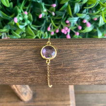 Load image into Gallery viewer, Amethyst Round Cut Glass Stone bracelet