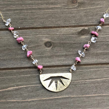 Load image into Gallery viewer, Rise & Shine Layering Necklace (Rhodonite & Clear Quartz)