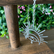 Load image into Gallery viewer, Silver Seeing Eye Rose Quartz Bookmark