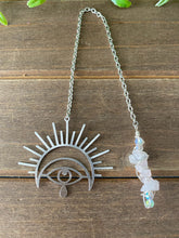 Load image into Gallery viewer, Silver Seeing Eye Rose Quartz Bookmark