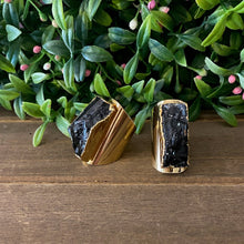 Load image into Gallery viewer, Black Tourmaline Adjustable Ring