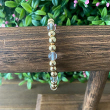 Load image into Gallery viewer, Clear Quartz & Gold Bracelet