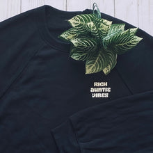 Load image into Gallery viewer, Rich Auntie/ Tia Vibes Crewneck in Deep Black