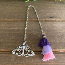 Load image into Gallery viewer, Silver Moth bookmark