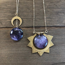Load image into Gallery viewer, Amethyst Crescent Moon Drop
