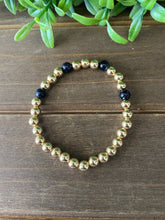 Load image into Gallery viewer, Blue Goldstone & Gold Bracelet