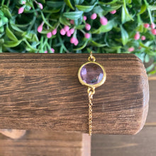 Load image into Gallery viewer, Amethyst Round Cut Glass Stone bracelet