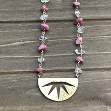 Load image into Gallery viewer, Rise & Shine Layering Necklace (Rhodonite & Clear Quartz)