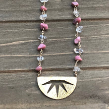 Load image into Gallery viewer, Rise & Shine Layering Necklace (Rhodonite & Clear Quartz)