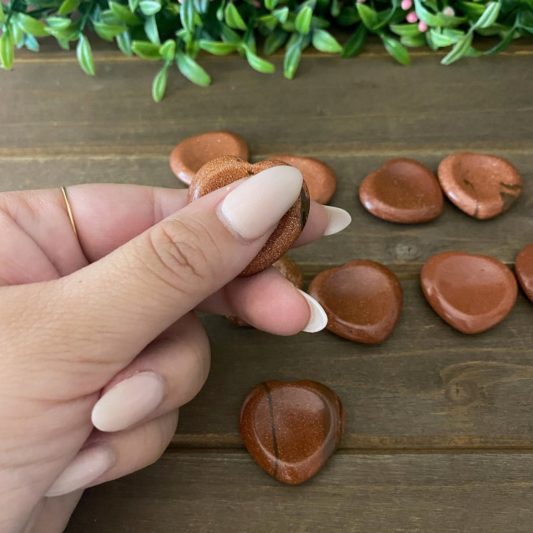 Goldstone Heart Shaped Worry Stone