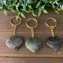 Load image into Gallery viewer, Heart Labradorite Keychain
