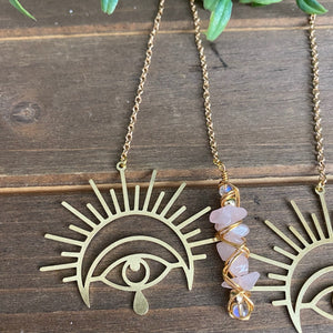 Seeing Eye Rose Quartz Bookmark