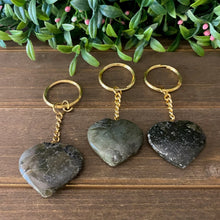 Load image into Gallery viewer, Heart Labradorite Keychain
